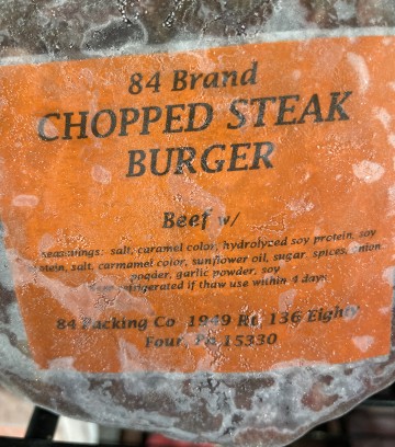 chopped steak burger